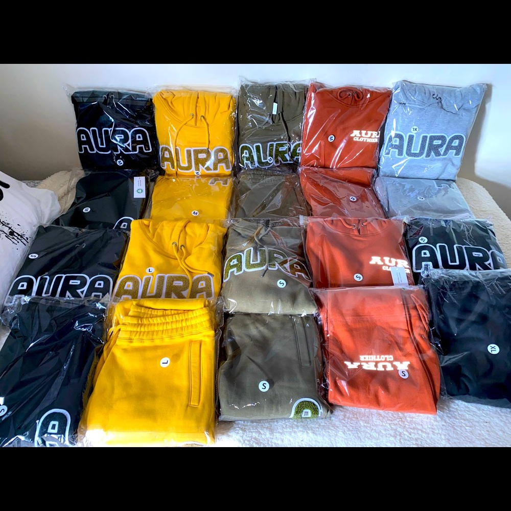 TOP QUALITY SWEATSUITS!! FIRE!!! AURA IS THE NAME OF OUR BRAND! WHATS YOUR AURA?